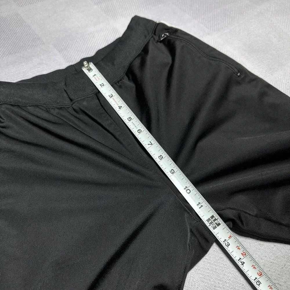 Vintage Y2K Adidas 3 Stripe Zip Pockets Black Track Pants‎ Size Medium